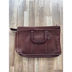 Vintage 1980s Coach Embassy Laptop Briefcase in Tabac Made in USA